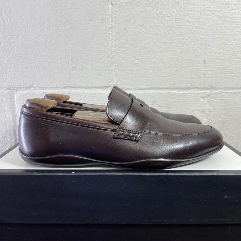 Harrys Of London Downing Brown Leather Penny Loafer Dress Shoes Men US 8.5/41.5G